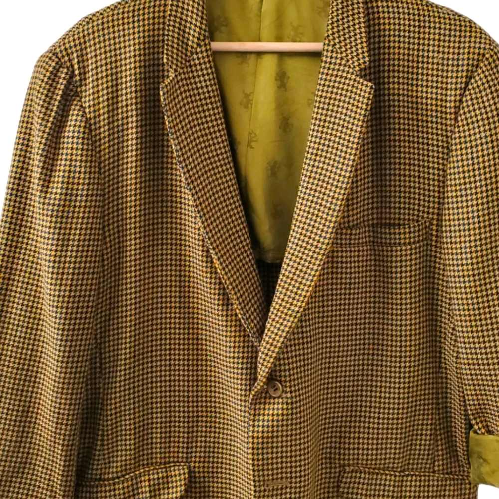 Women's Houndstooth Blazer - Tan